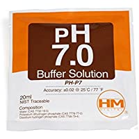 Los mejores  - Solución de calibración en sobre HM Digital pH 7.0 20ml (PH-P7)